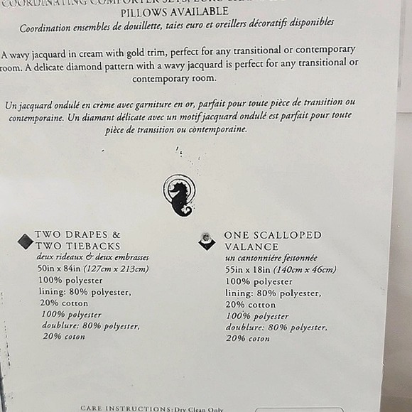 Waterford Linens NEW Allure Scalloped Valance 55×18 Slate Gray - Picture 6 of 6